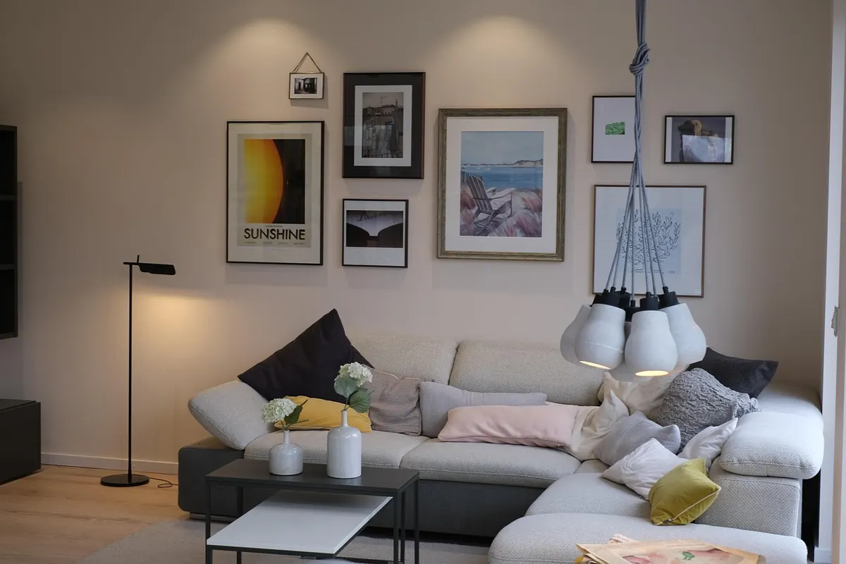 How to Hang a Gallery Wall Above a Sofa Without Making It Look Cluttered